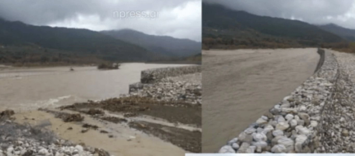 Ναύπακτος: Κατέρρευσε αντιπλημμυρικό έργο λίγο μετά την παράδοσή του